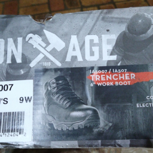 New Iron Age 6" Trencher Work Boot 9W - Picture 4 of 4